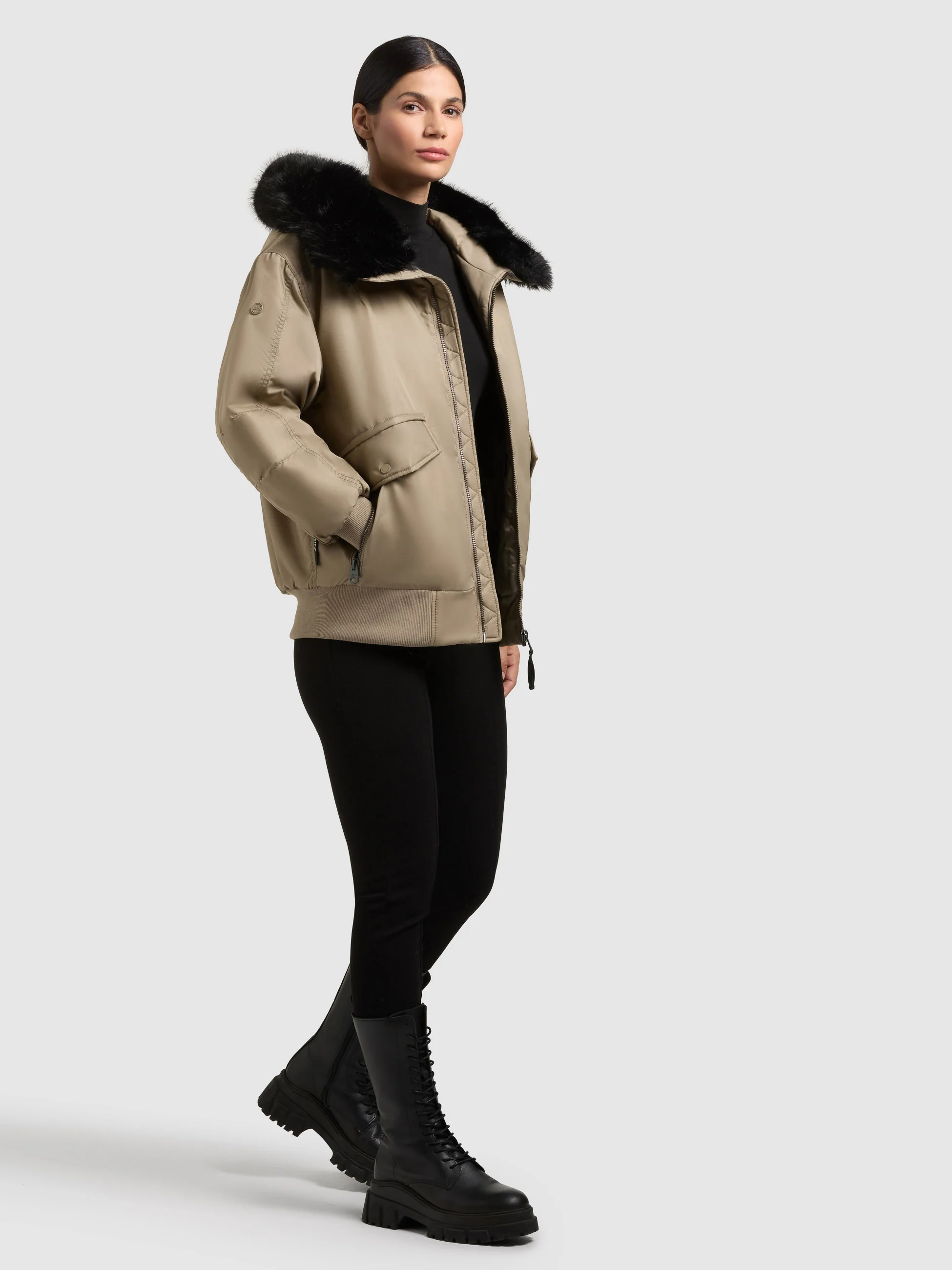 Jacke CELA BOMBER BEIGE - Image 6