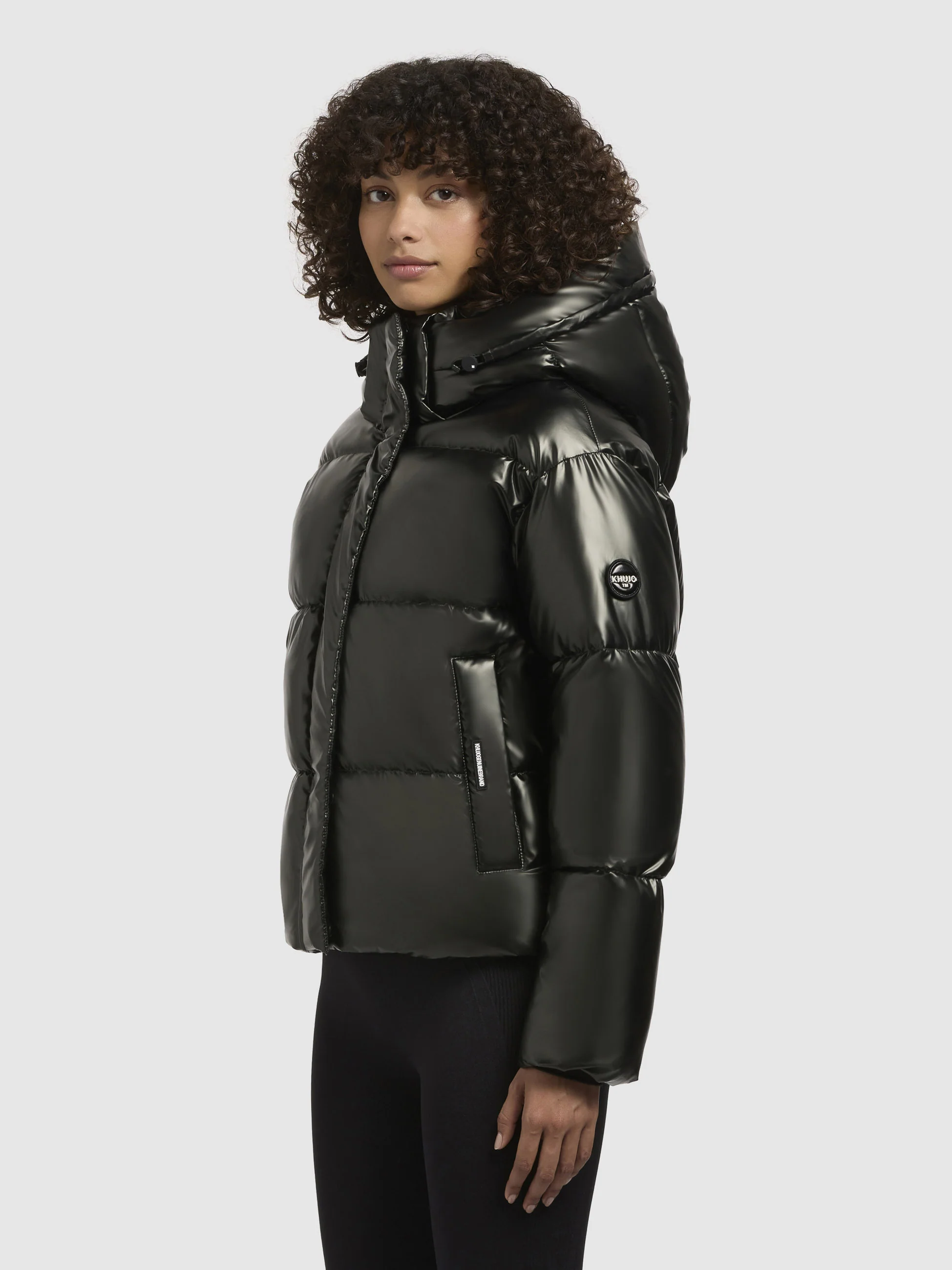 Jacke DEVINA SHINY Dunkelgrün - Image 5