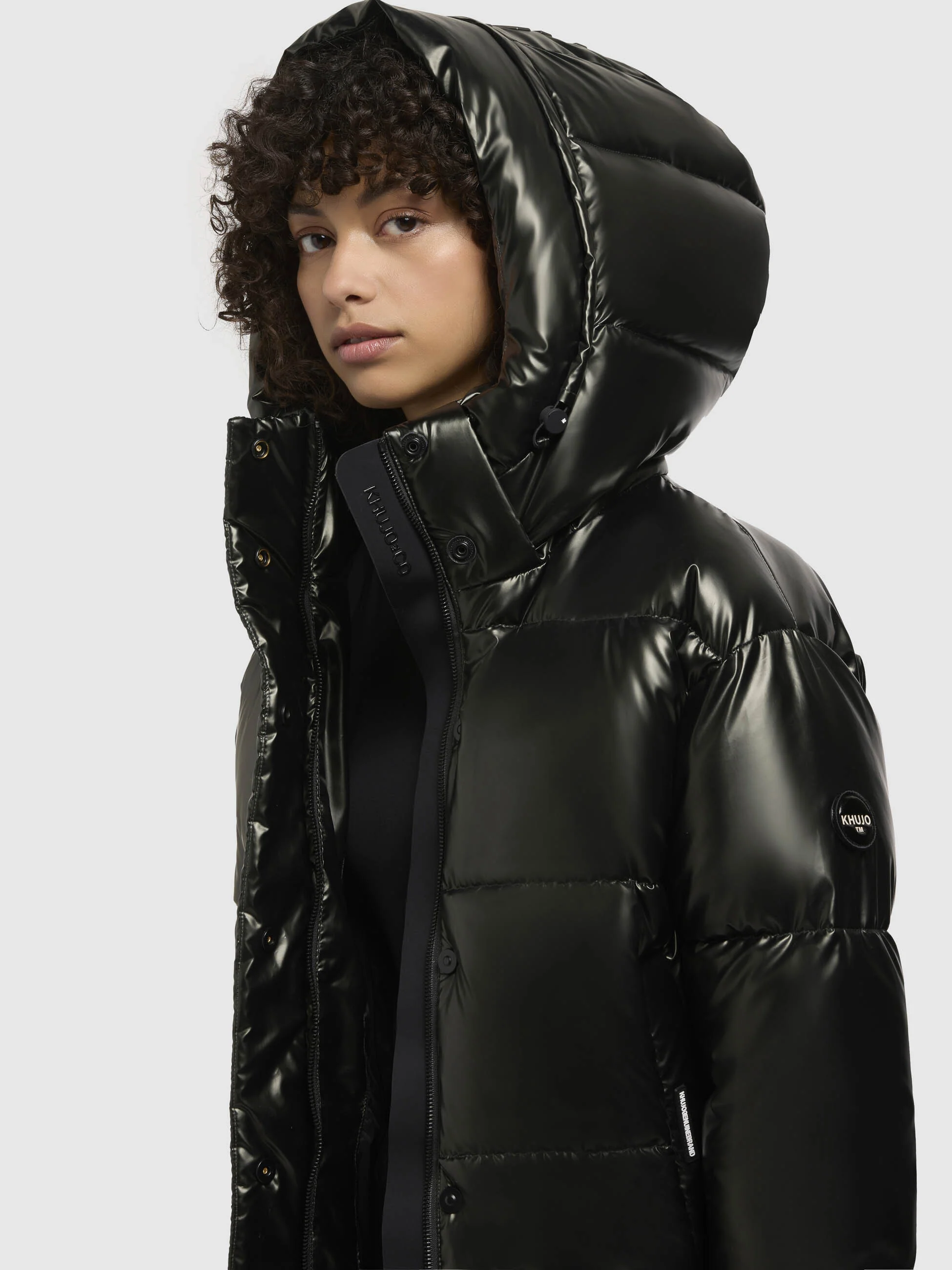 Jacke DEVINA SHINY Dunkelgrün - Image 7