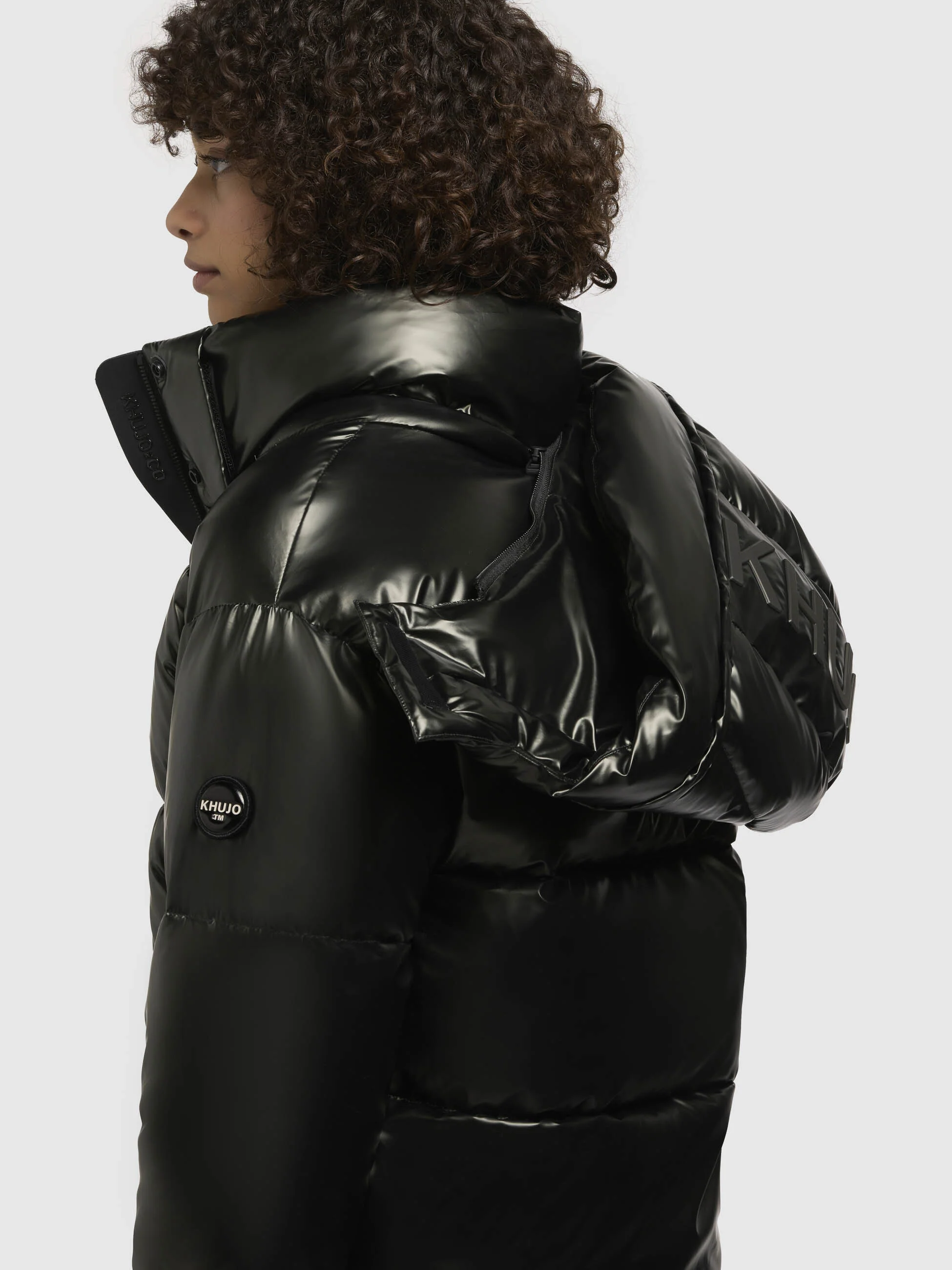 Jacke DEVINA SHINY Dunkelgrün - Image 8
