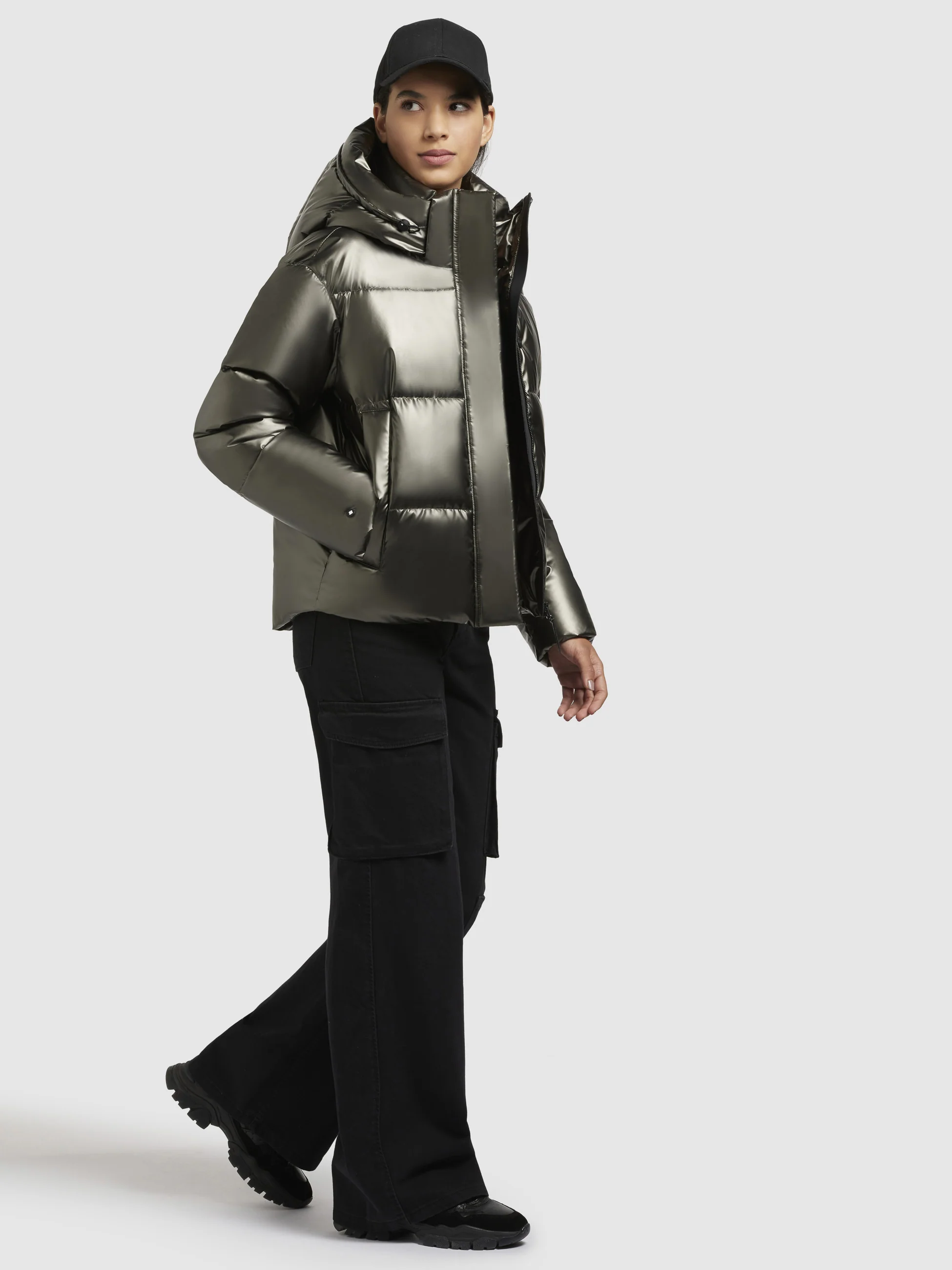 Jacke DEVINA SHINY Khaki - Image 6