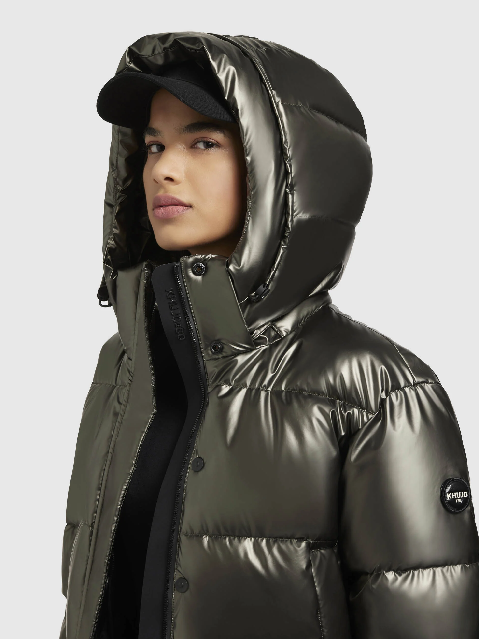 Jacke DEVINA SHINY Khaki - Image 7