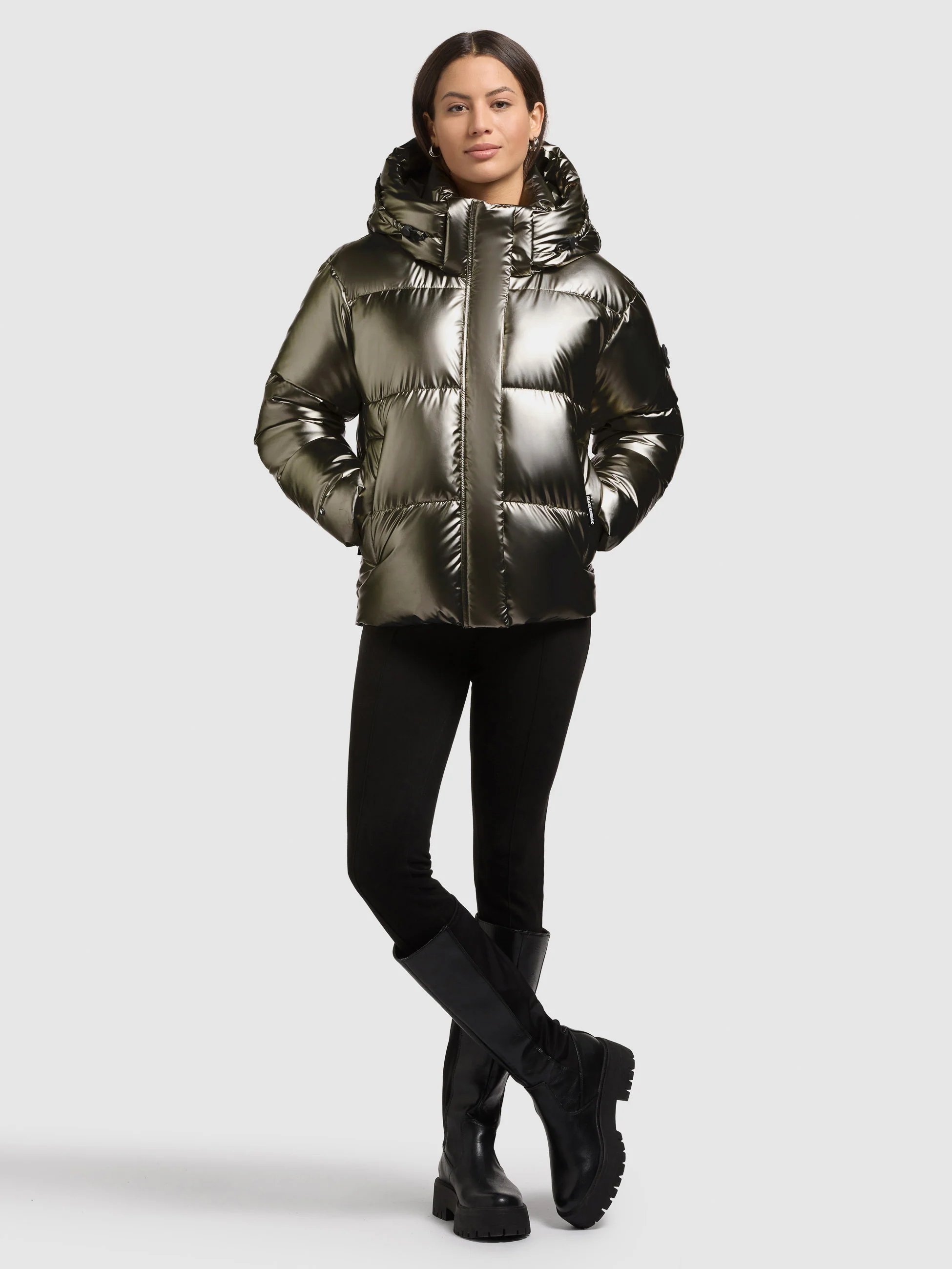 Jacke DEVINA2 SHINY MUD BROWN - Image 6