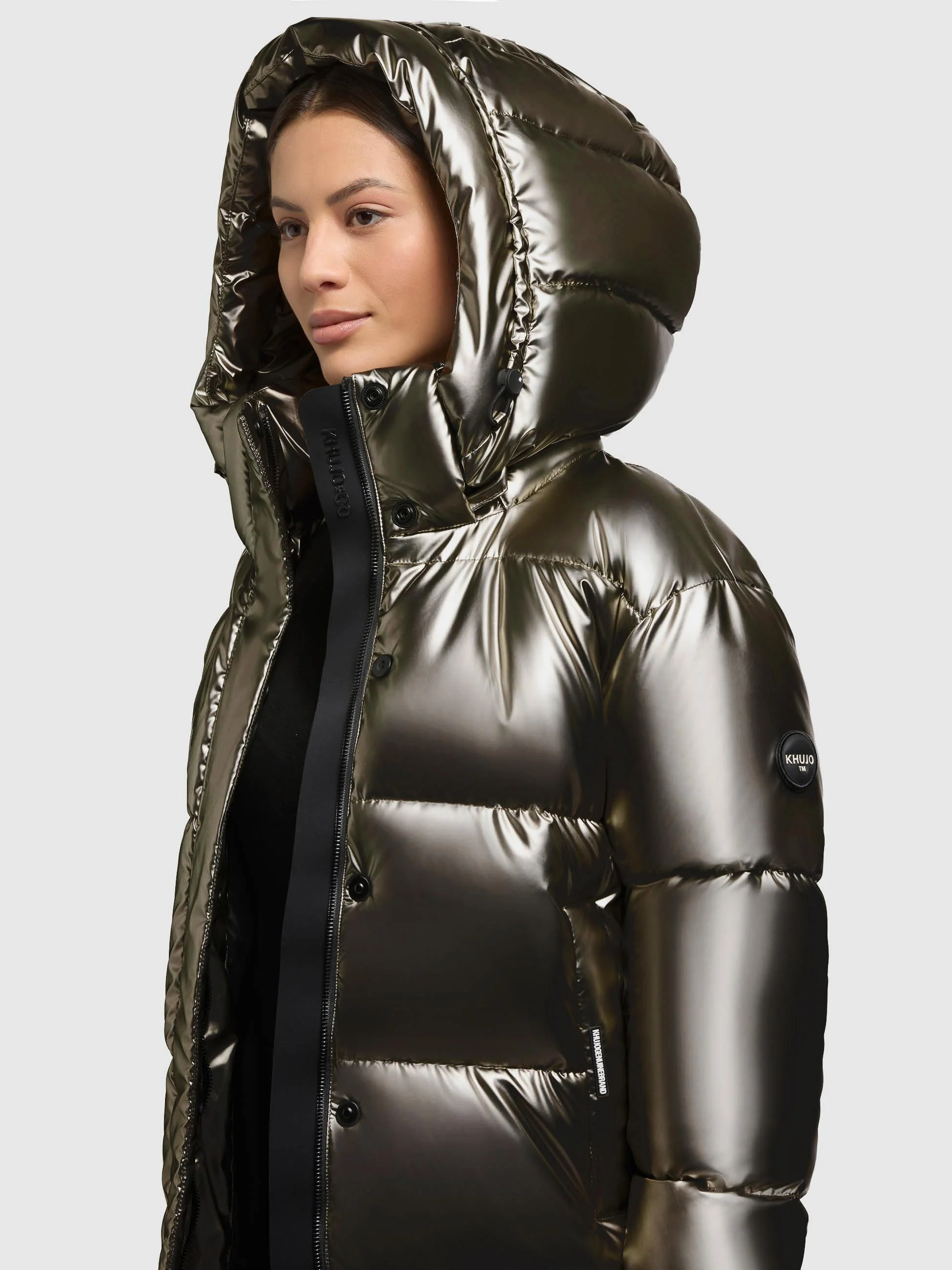 Jacke DEVINA2 SHINY MUD BROWN - Image 7