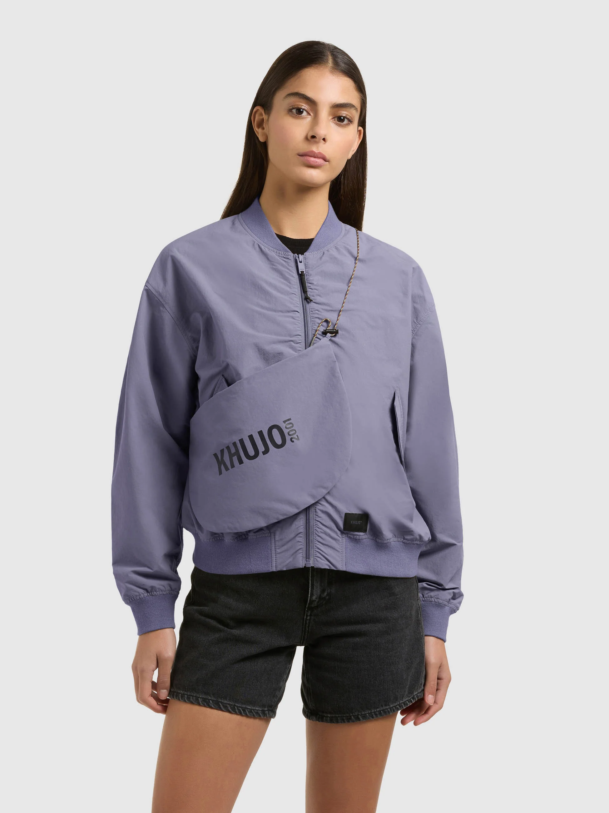 Jacke FACEE WITH BAG MISTY BLUE