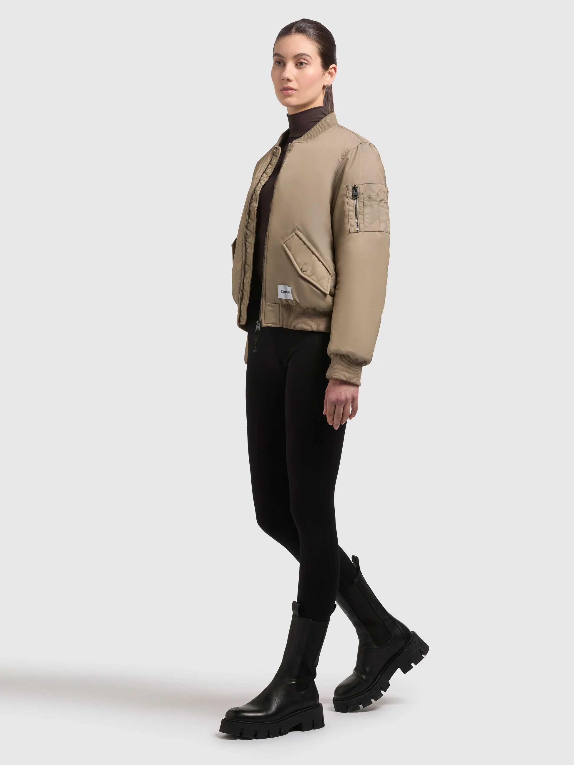 Jacke KASIA BOMBER BEIGE - Image 6