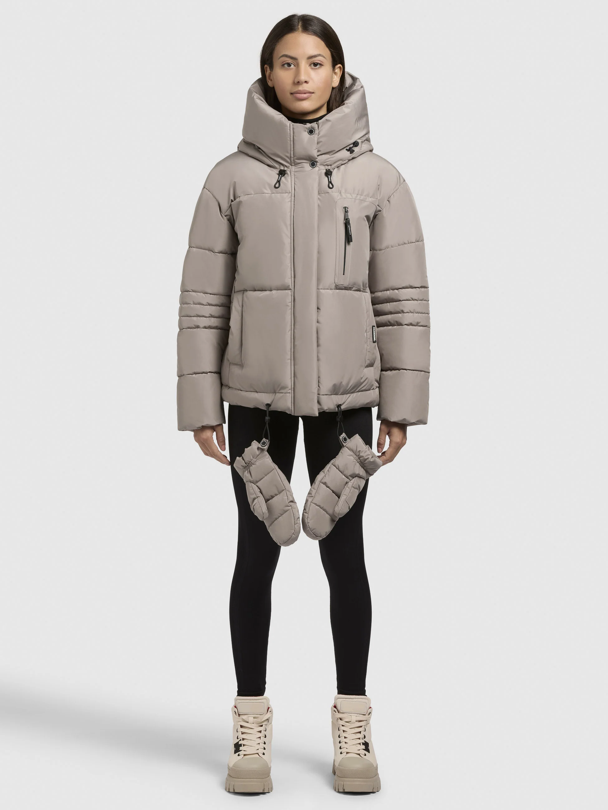 Jacke PEEKE WITH GLOVES Graubeige