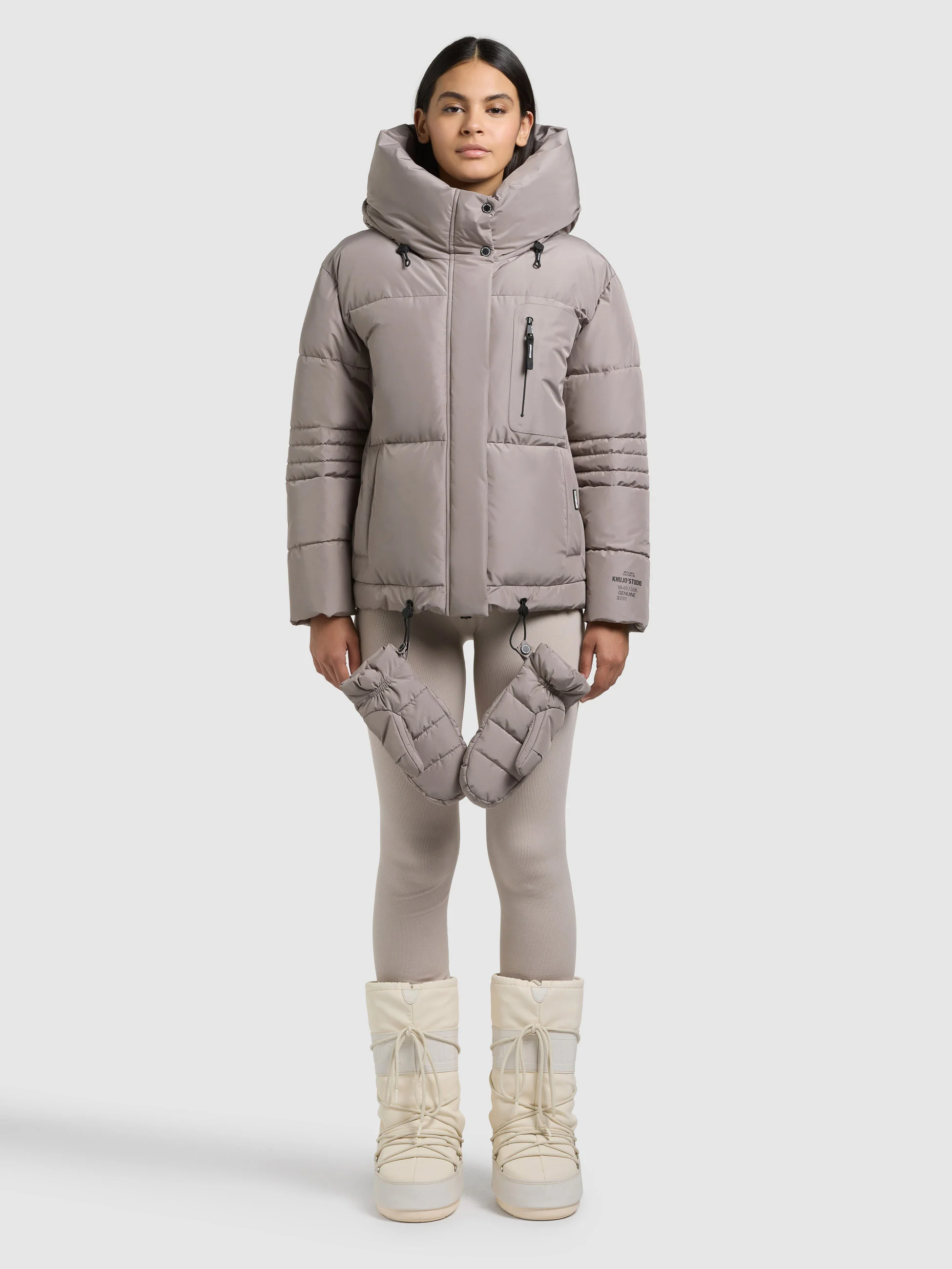 Jacke PEEKE2 WITH GLOVES GREIGE