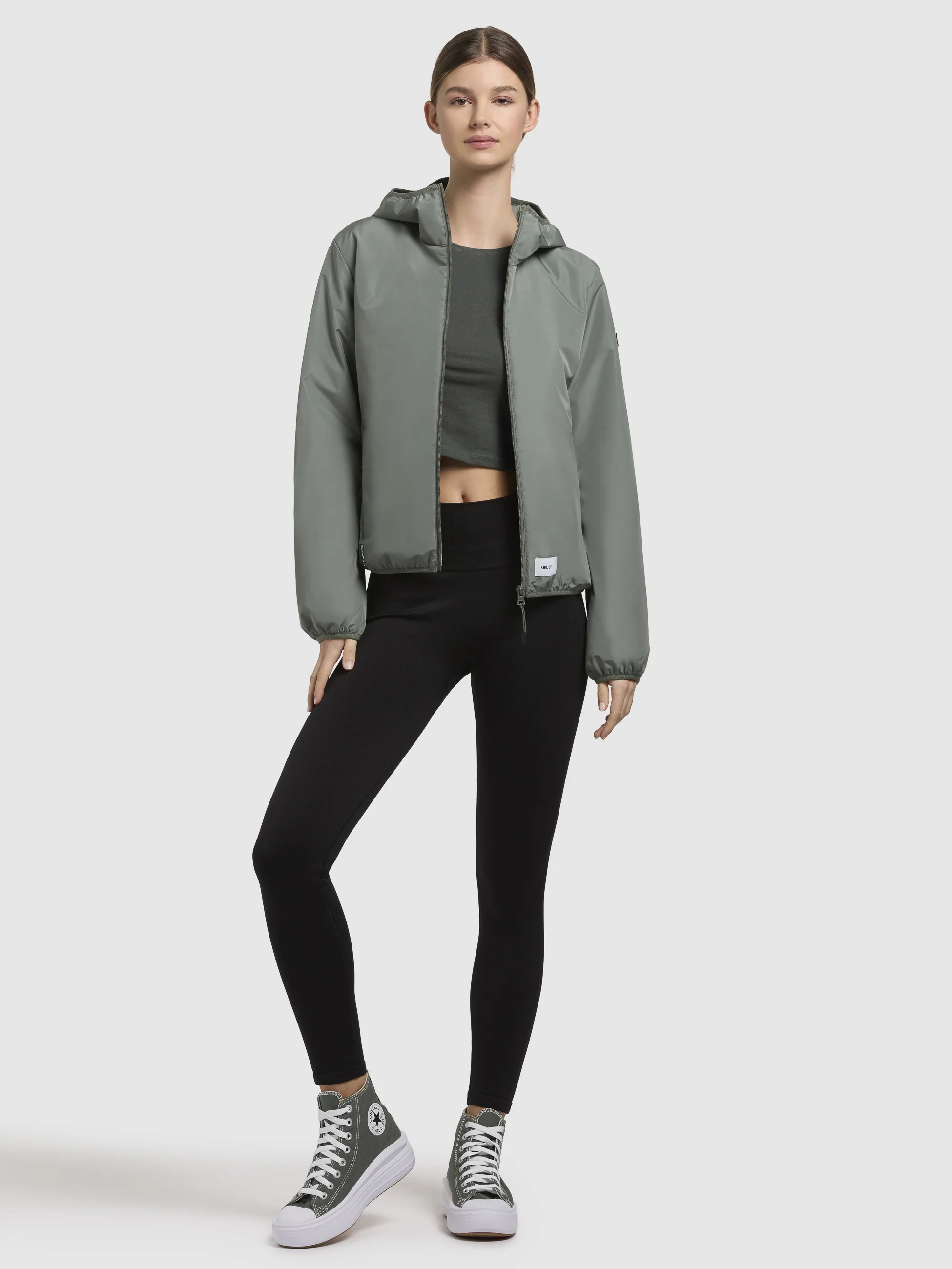 Jacke SHELLY WITH BAG Grüngrau - Image 6