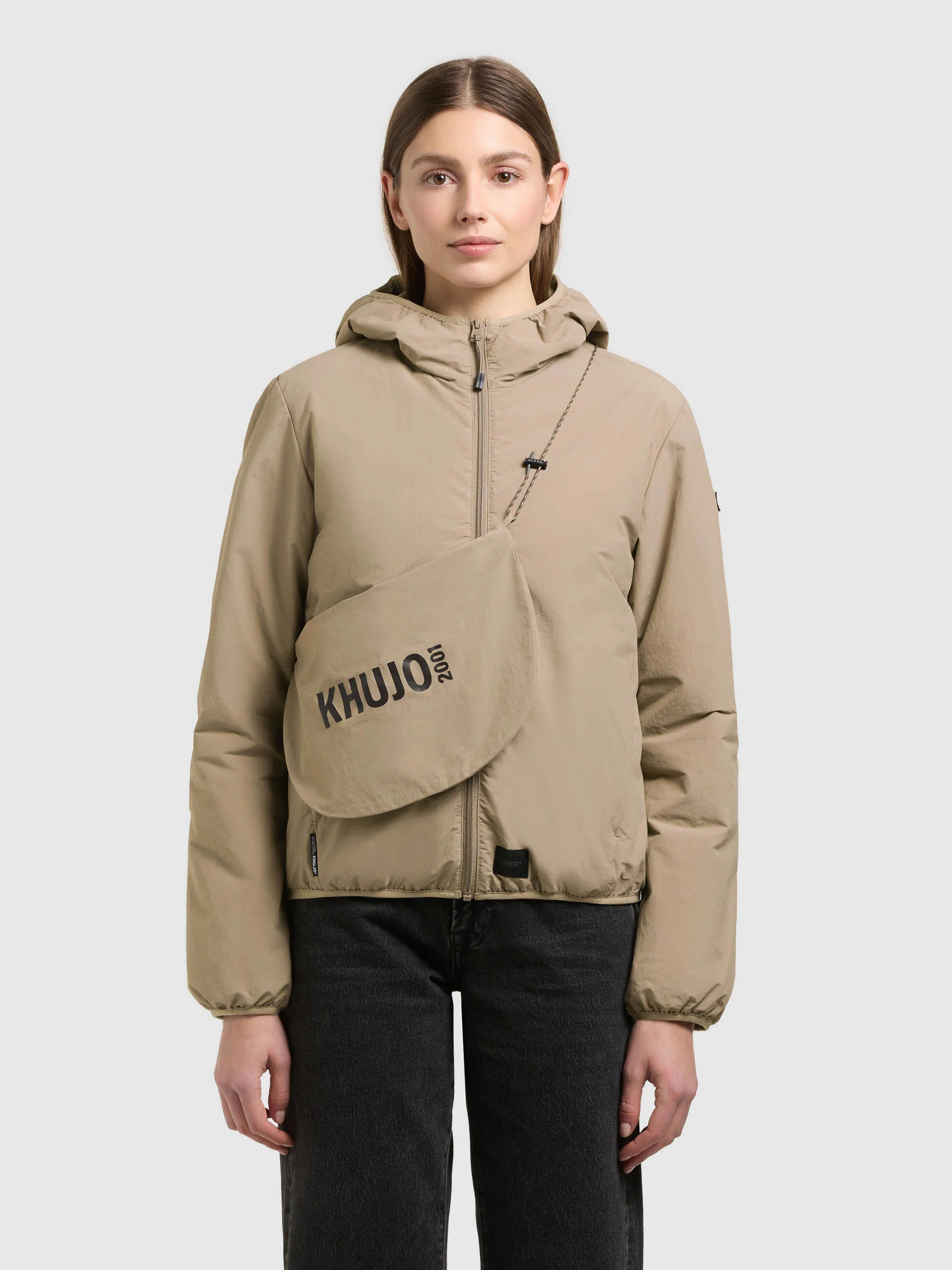 Jacke SHELLY2 WITH BAG BEIGE - Image 4