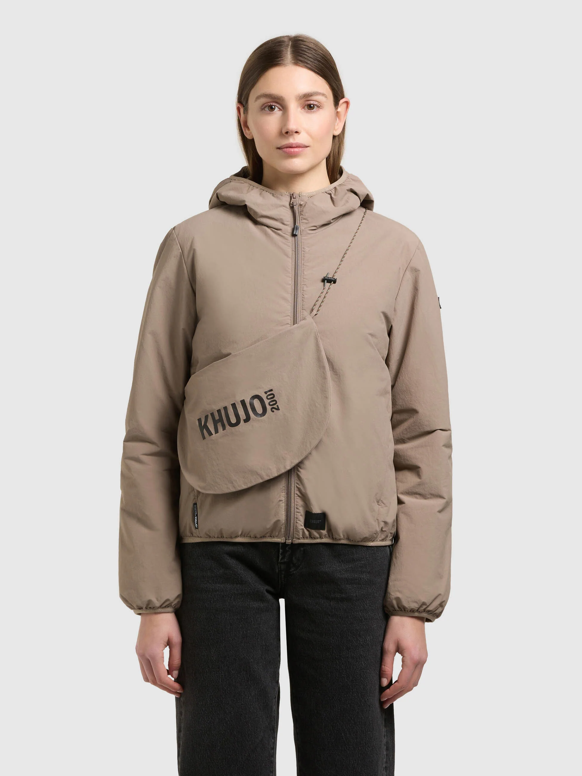 Jacke SHELLY2 WITH BAG LATTE BROWN