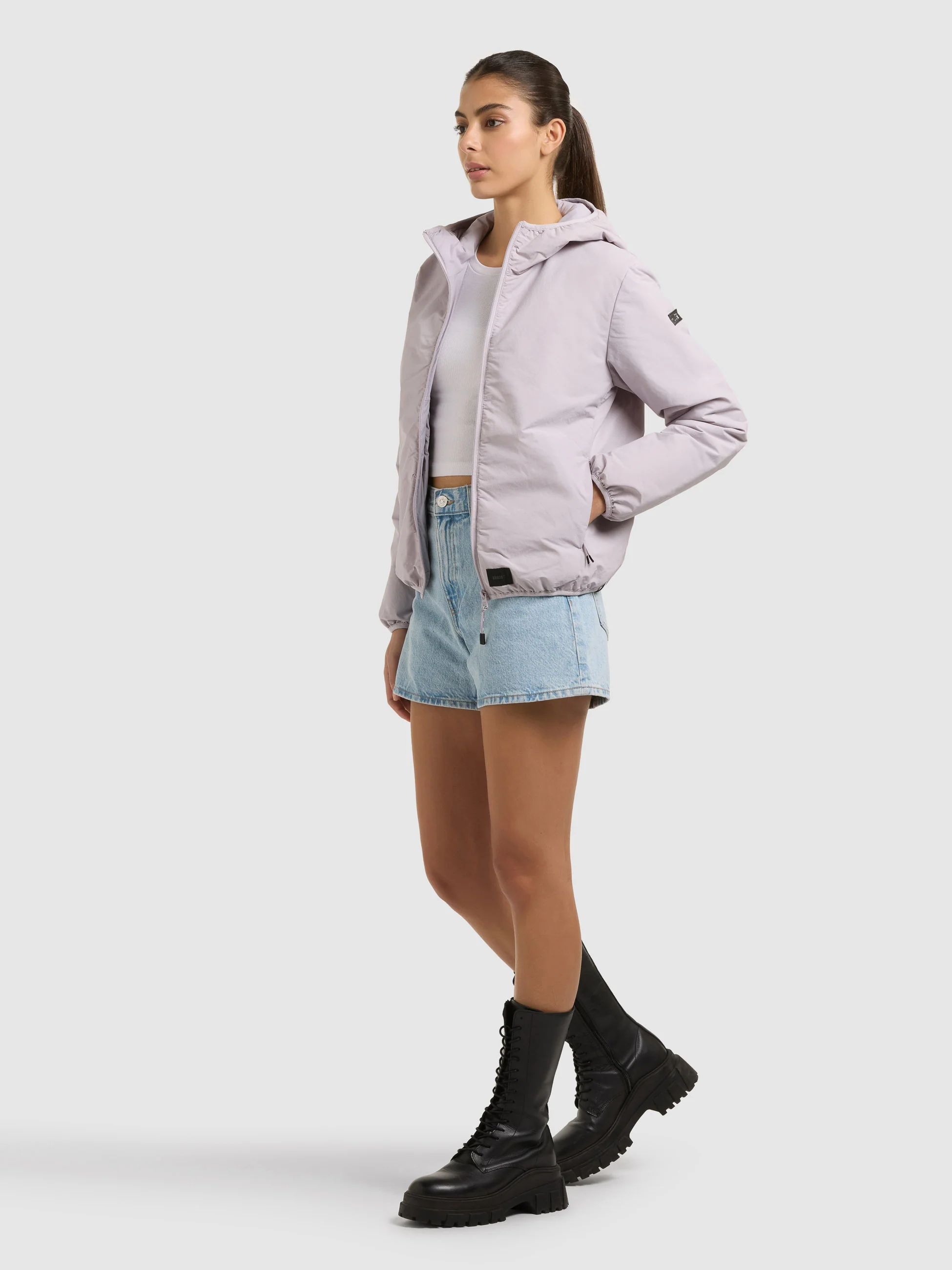 Jacke SHELLY2 WITH BAG RAINDROPS LILAC - Image 2