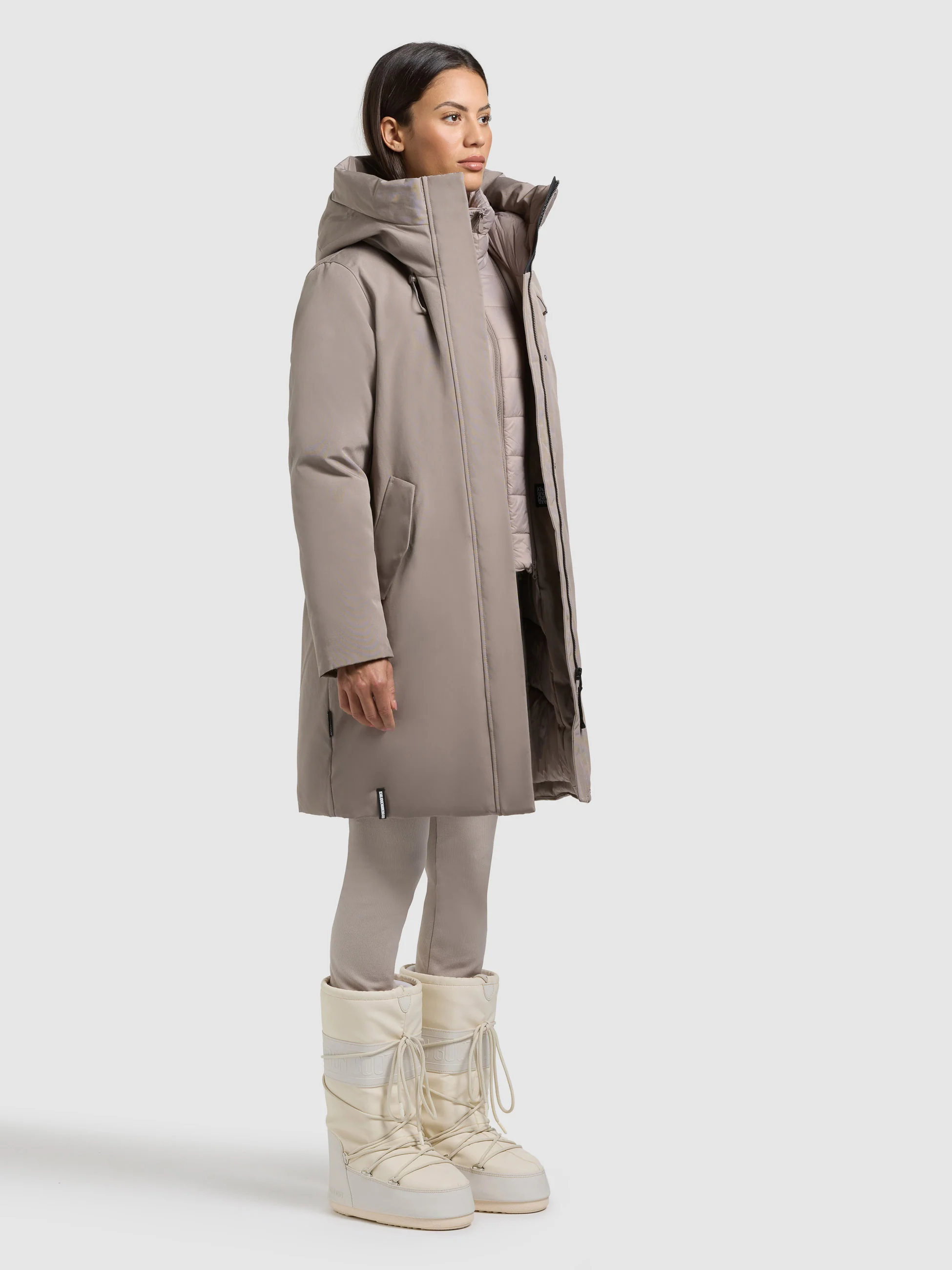 Mantel WEDELIA WITH INNER JACKET GREIGE - Image 6
