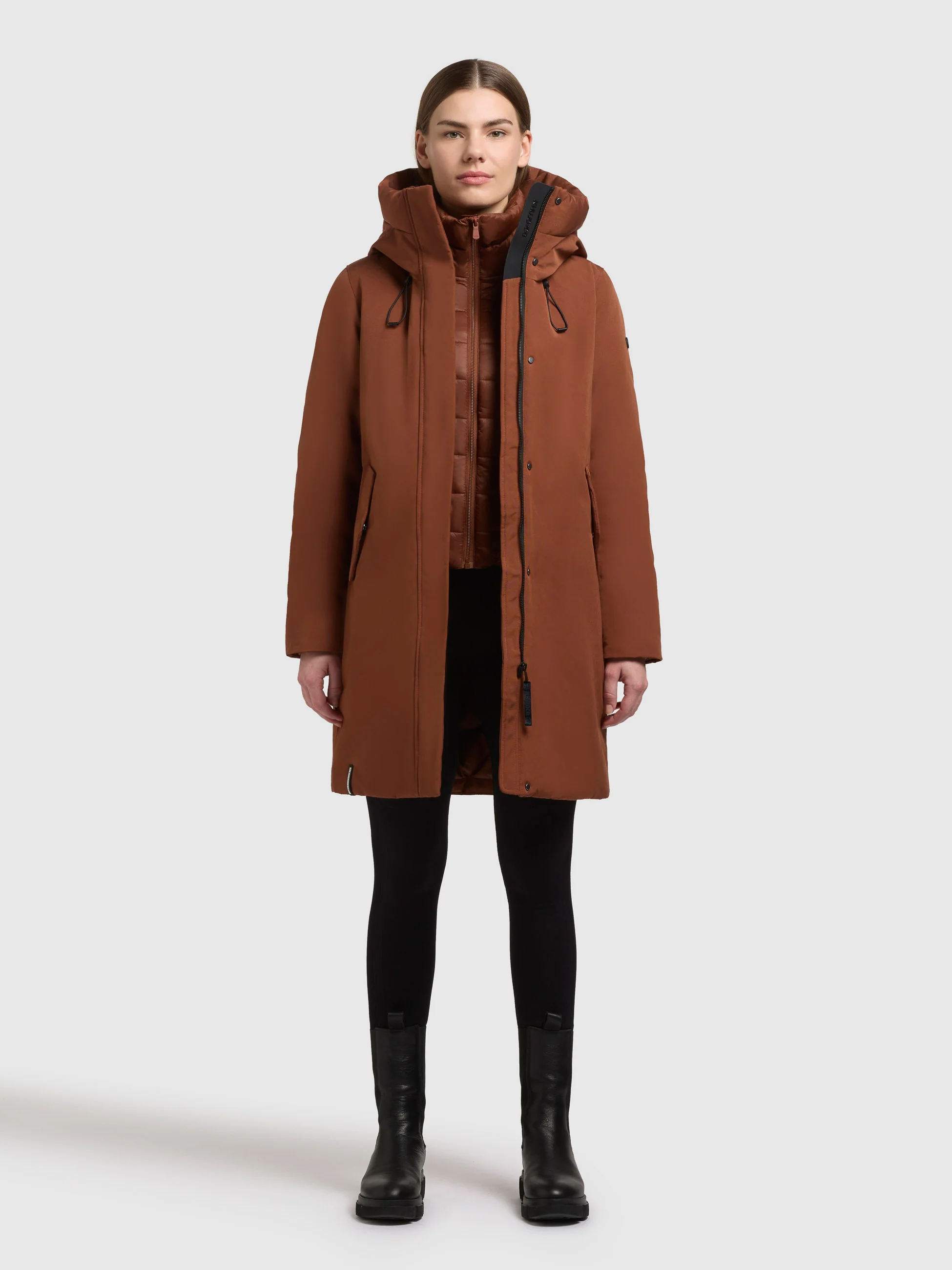 Mantel WEDELIA WITH INNER JACKET RUSSET BROWN - Image 6